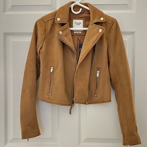 NWT Abercrombie Suede Moto Jacket